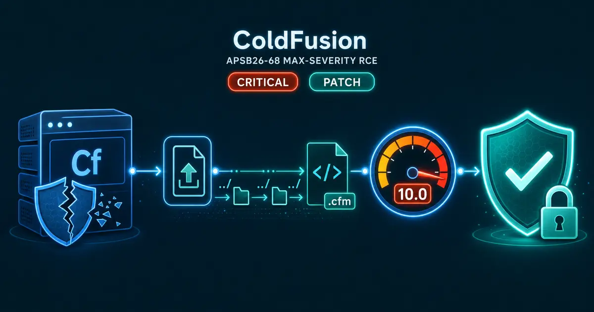 Adobe ColdFusion の緊急パッチ APSB26-68 - CVSS 10.0 が6件並ぶ認証不要 RCE と実務対応