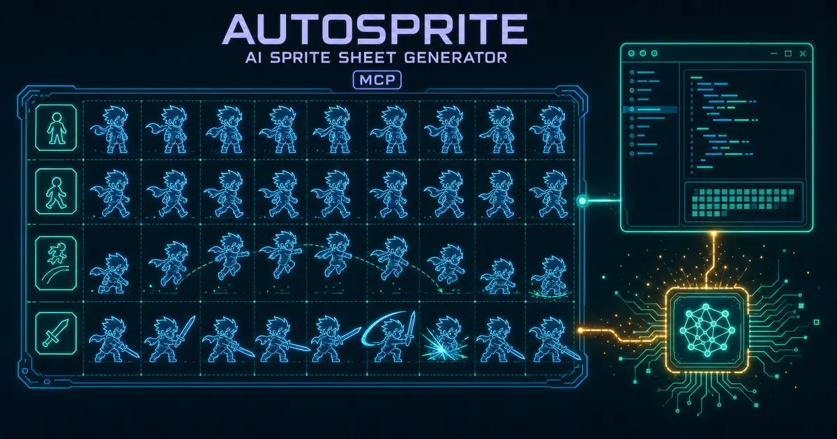 AutoSprite とは - AIで2Dゲームのスプライトシートを生成し、MCPでClaude Codeから直接呼べるサービス