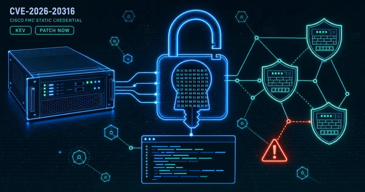 Cisco FMC のハードコード認証情報 CVE-2026-20316 - 実際に悪用された「静的パスワード」から学ぶこと