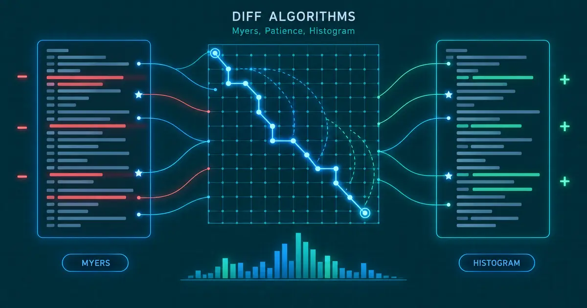 diff アルゴリズム徹底解説 - Myers・patience・histogram は何が違うのか