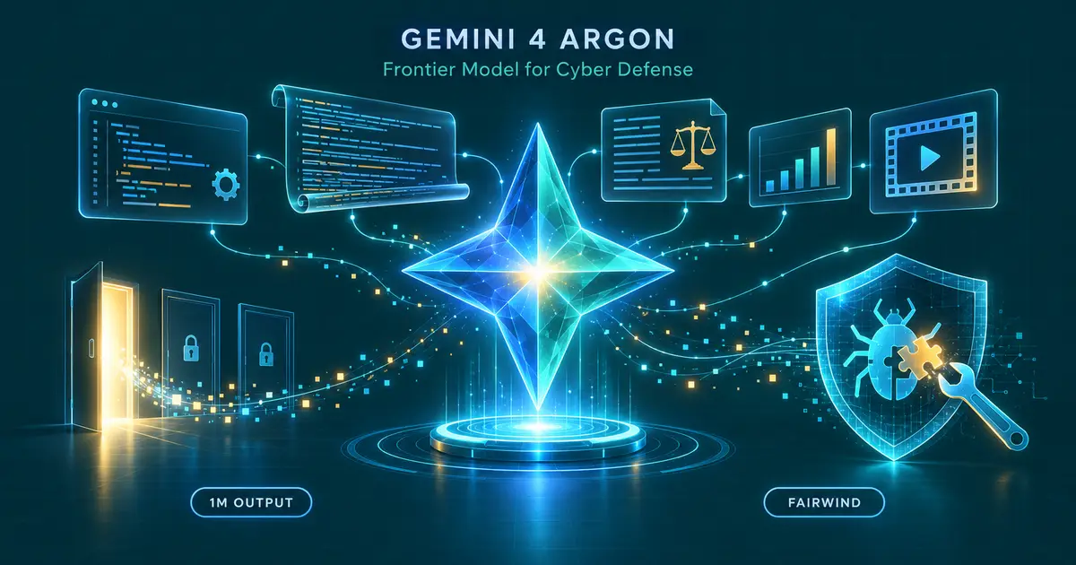Gemini 4 Argon 最新事情 - サイバー防御者から段階公開される Google の新フロンティアモデル