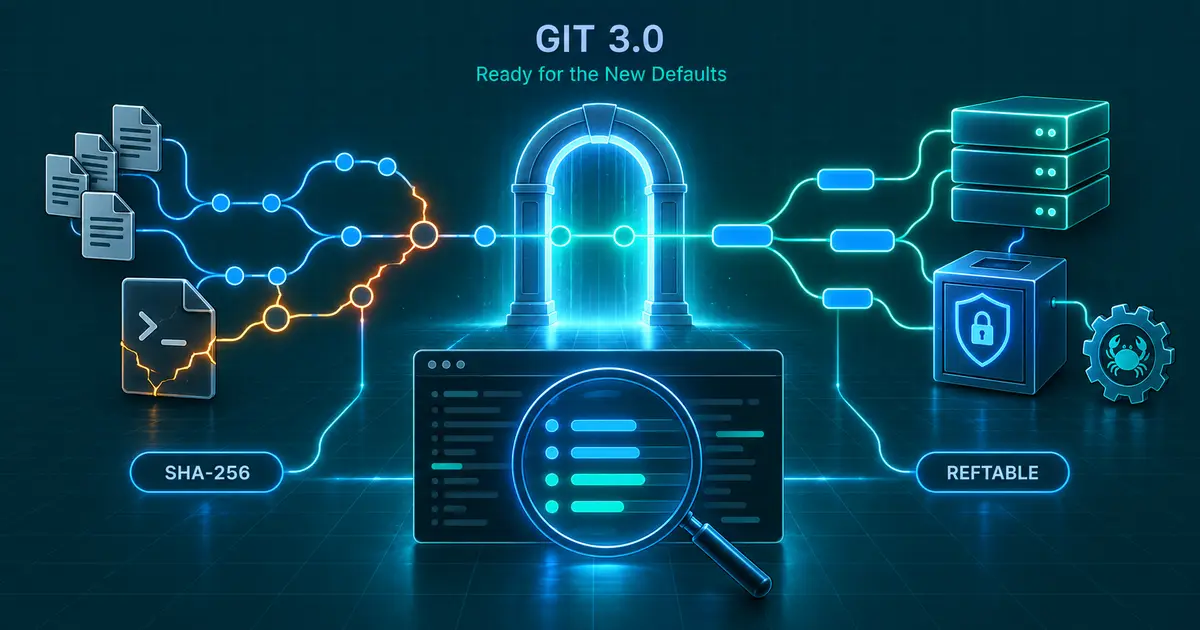 Git 3.0 で何が変わるのか - SHA-256・reftable・main 既定化と、備えるための自作ツール git3ready