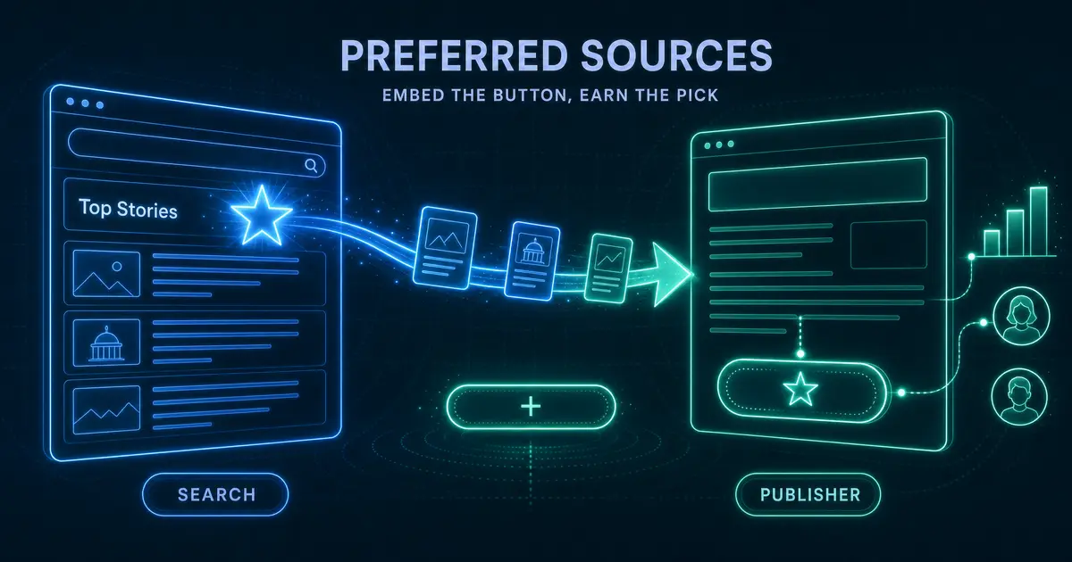 Google Preferred Sources 実践入門 - 埋め込みボタンの実装とAI検索時代の指名流入