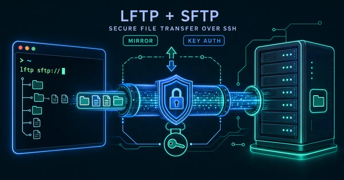 lftp で SFTP サーバーに接続する - 鍵認証・ポート指定・mirror での同期まで