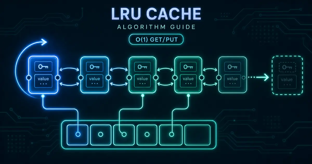 LRUキャッシュ入門 - ハッシュマップ+双方向連結リストでget/putをO(1)にする仕組み