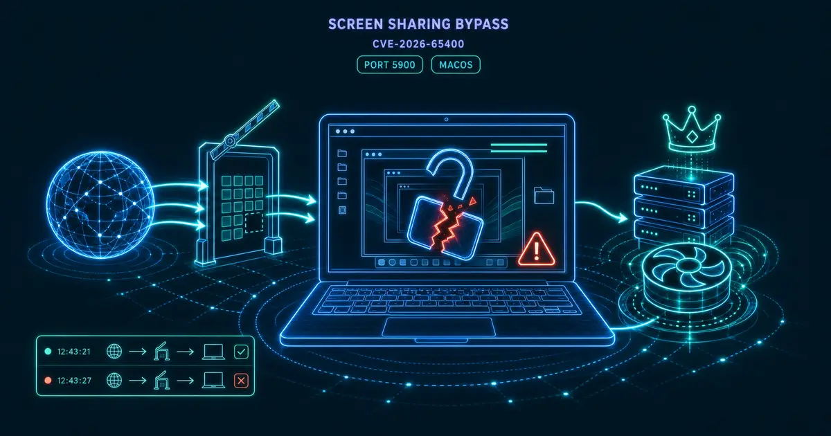 macOS画面共有の認証バイパス CVE-2026-65400 - 単一CVEの臨時アップデートと、その後に起きたこと