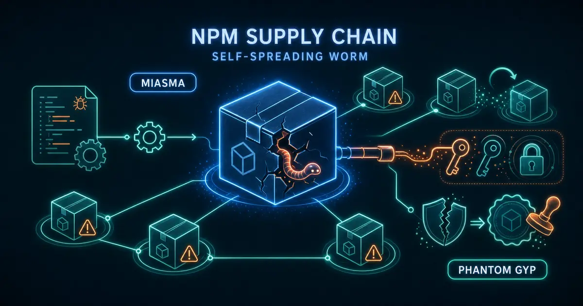 自己増殖する npm ワーム Miasma と Phantom Gyp - binding.gyp が npm install を乗っ取る手口と防御