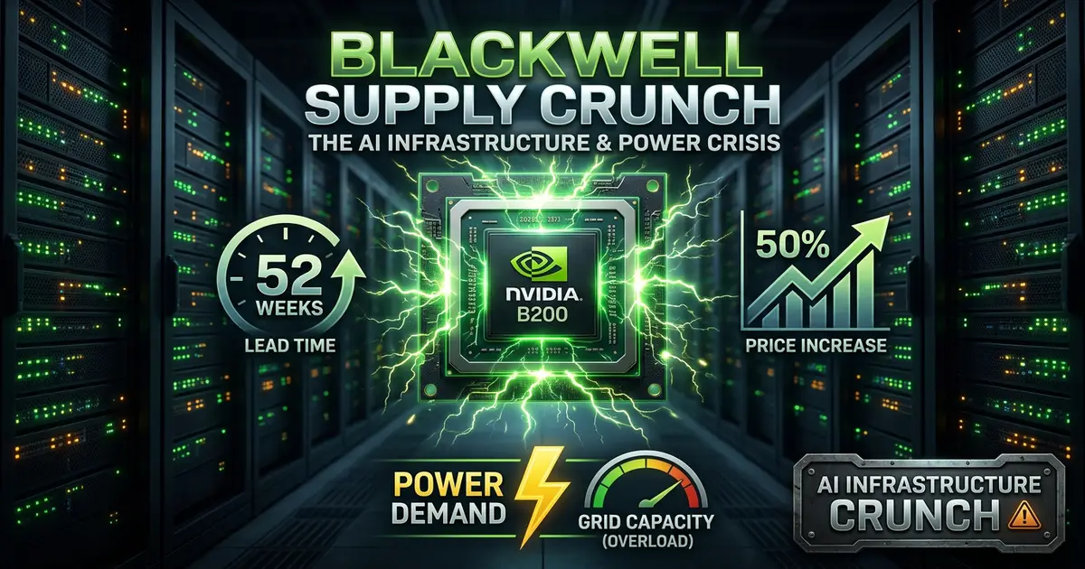 NVIDIA Blackwell 供給逼迫まとめ — 52週リードタイム / GPU価格50%上昇 / 電力制約というAIインフラの新しい現実