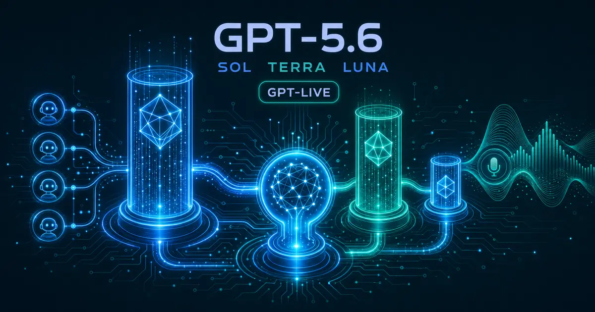OpenAI GPT-5.6 とは - Sol / Terra / Luna と音声モデル GPT-Live の位置づけ