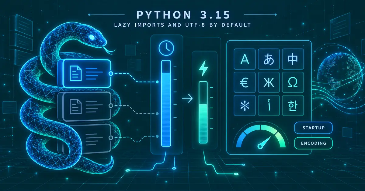 Python 3.15 の新機能 - lazy imports と UTF-8 デフォルト化で何が変わるか