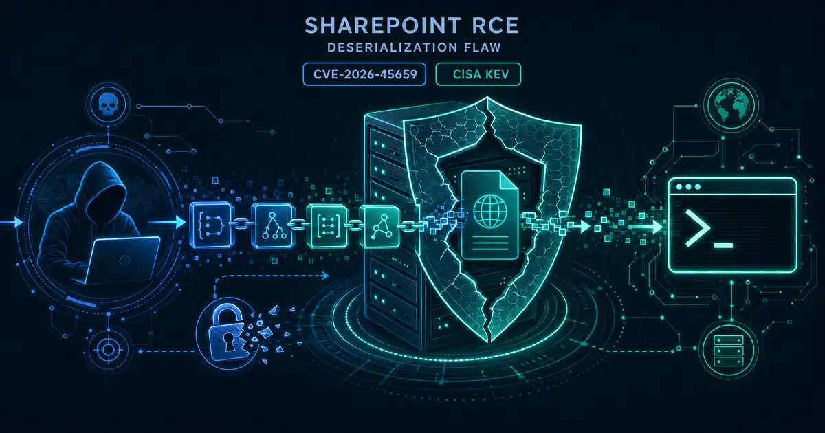 SharePoint Server の RCE 脆弱性 CVE-2026-45659 - CISA KEV 入りした認証済みユーザーによるデシリアライズ攻撃と対策