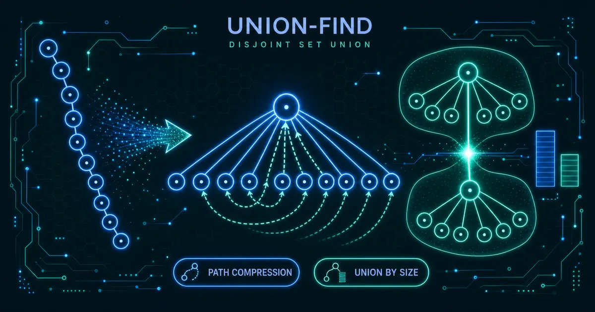 Union-Find（素集合データ構造）入門 - 経路圧縮とunion by sizeで連結性を高速に管理する