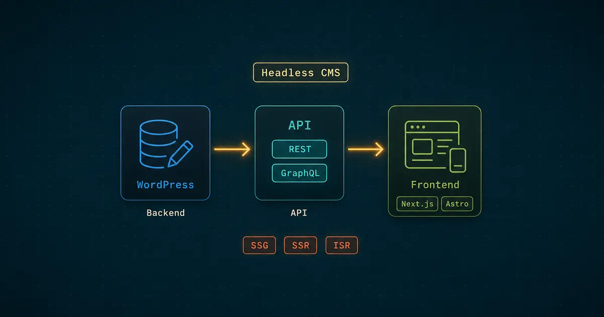 WordPress をヘッドレス CMS として使う - REST / WPGraphQL・ACF 設計・Next.js / Astro 連携と判断基準